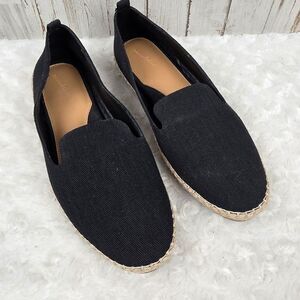 Universal Thread Riley black canvas espadrille slip-ons Size 10